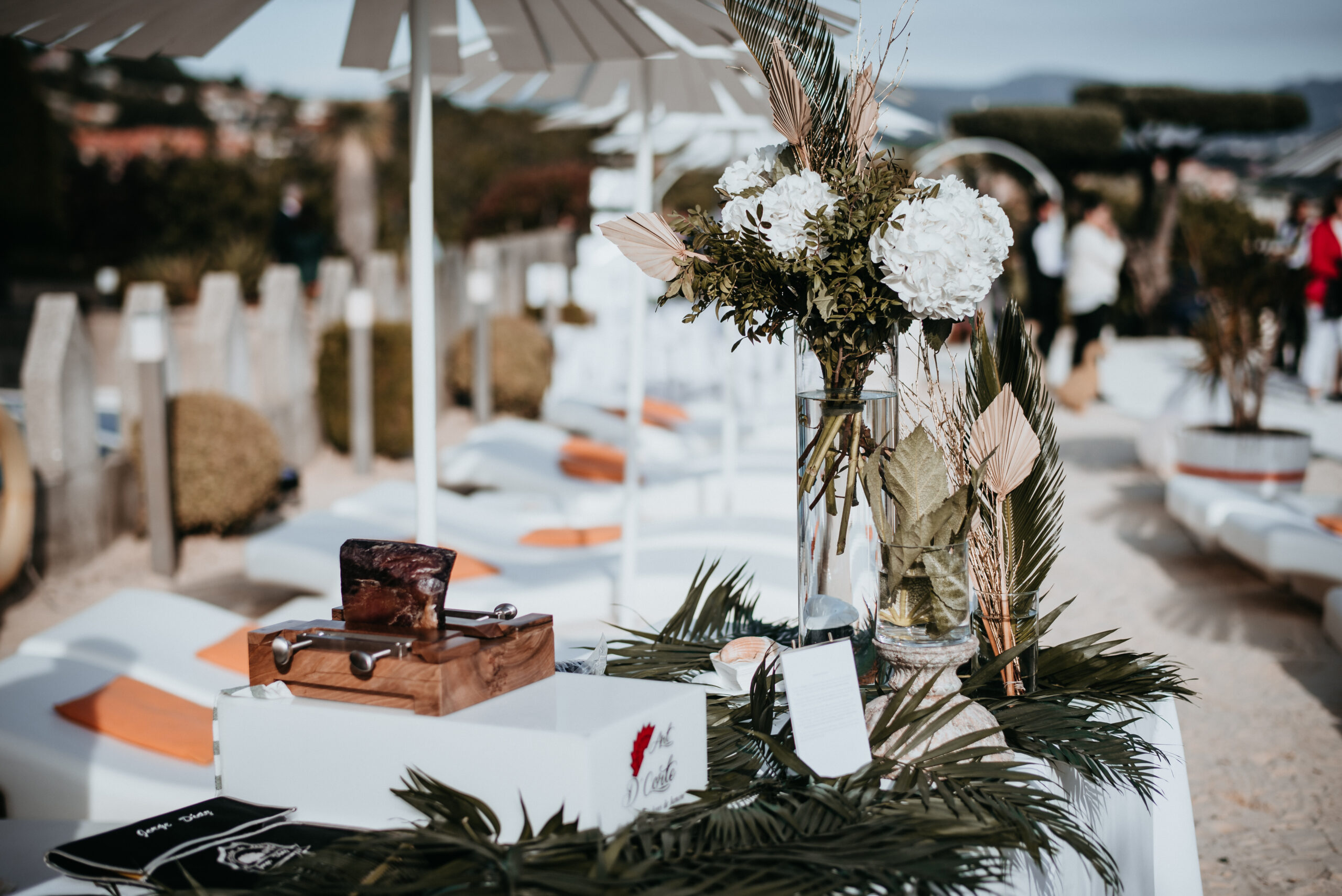 Detalle de ambientación y montaje de un evento en Galicia