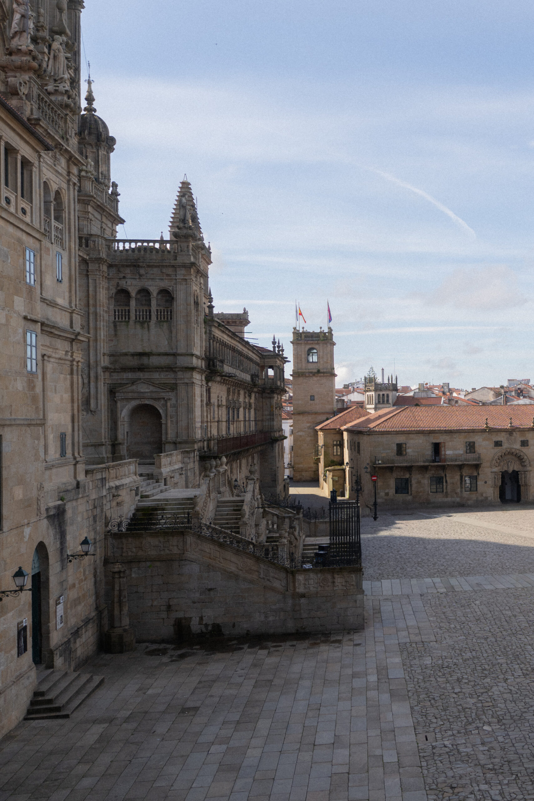 Vista del casco histórico de Santiago de Compostela junto a la Catedral